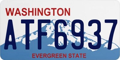 WA license plate ATF6937