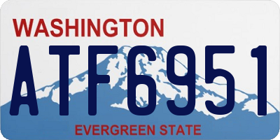 WA license plate ATF6951