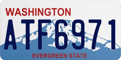 WA license plate ATF6971