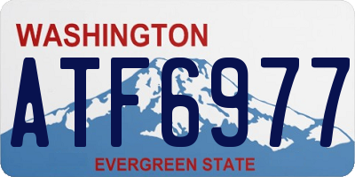 WA license plate ATF6977