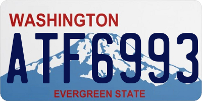 WA license plate ATF6993