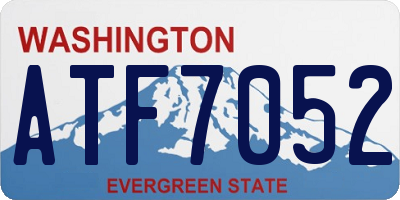 WA license plate ATF7052