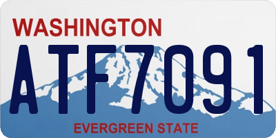WA license plate ATF7091