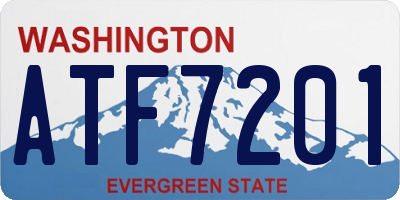 WA license plate ATF7201