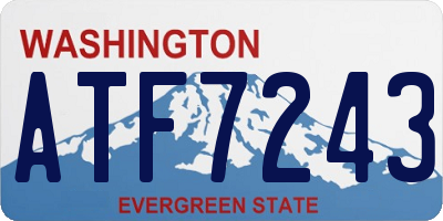 WA license plate ATF7243