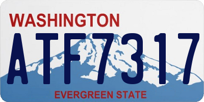 WA license plate ATF7317