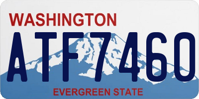 WA license plate ATF7460