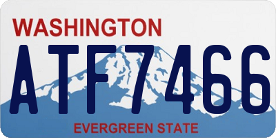WA license plate ATF7466