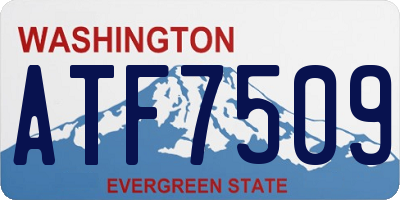 WA license plate ATF7509