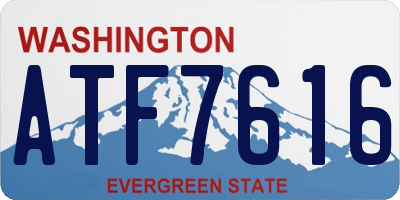 WA license plate ATF7616
