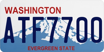 WA license plate ATF7700