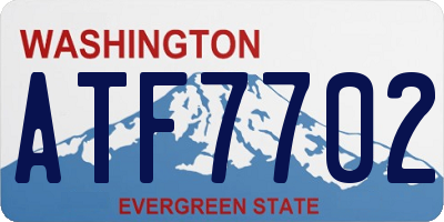WA license plate ATF7702