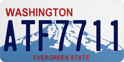 WA license plate ATF7711