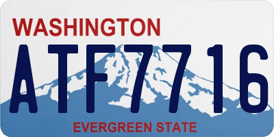 WA license plate ATF7716