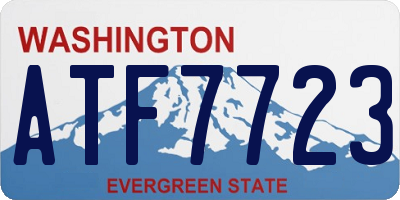 WA license plate ATF7723