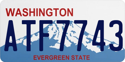 WA license plate ATF7743