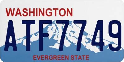 WA license plate ATF7749