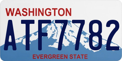 WA license plate ATF7782