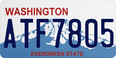 WA license plate ATF7805