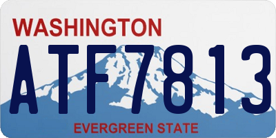 WA license plate ATF7813
