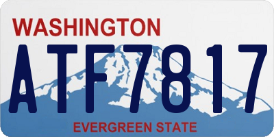 WA license plate ATF7817