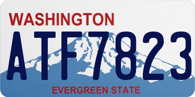 WA license plate ATF7823