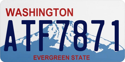 WA license plate ATF7871