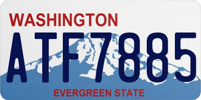 WA license plate ATF7885