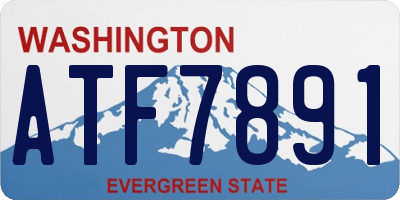 WA license plate ATF7891