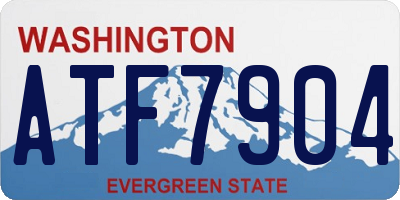 WA license plate ATF7904