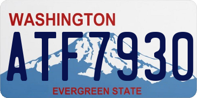 WA license plate ATF7930