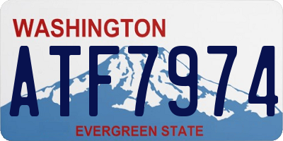 WA license plate ATF7974