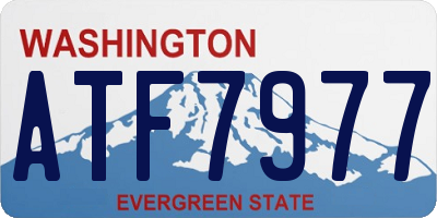 WA license plate ATF7977