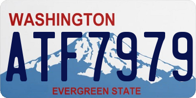 WA license plate ATF7979