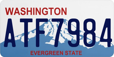 WA license plate ATF7984