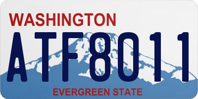 WA license plate ATF8011