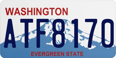 WA license plate ATF8170