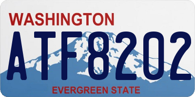 WA license plate ATF8202