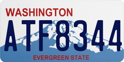 WA license plate ATF8344