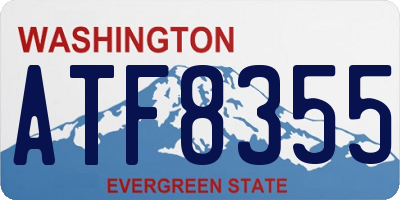 WA license plate ATF8355