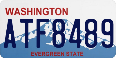 WA license plate ATF8489