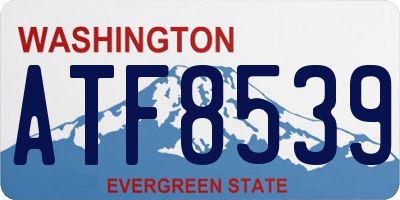 WA license plate ATF8539