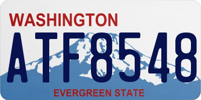 WA license plate ATF8548