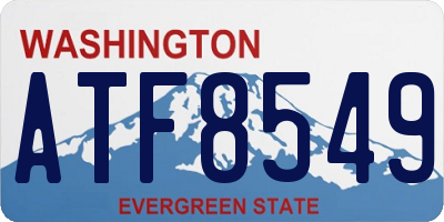 WA license plate ATF8549