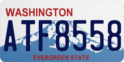 WA license plate ATF8558