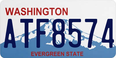 WA license plate ATF8574