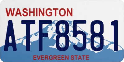 WA license plate ATF8581
