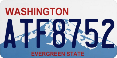WA license plate ATF8752