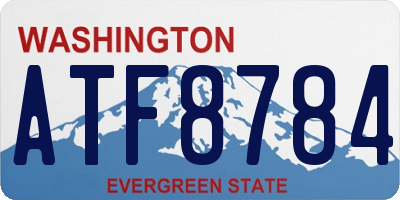 WA license plate ATF8784