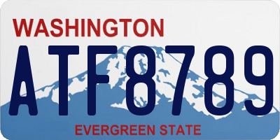 WA license plate ATF8789